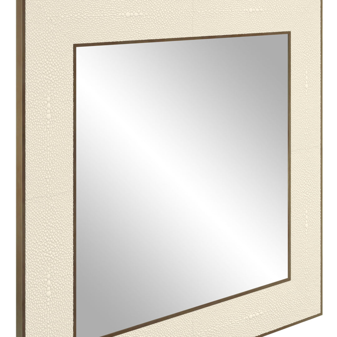Hampton Mirror Small Square Ivory Shagreen