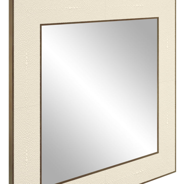 Hampton Mirror Small Square Ivory Shagreen