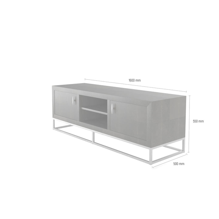 Hampton TV Unit Black Shagreen