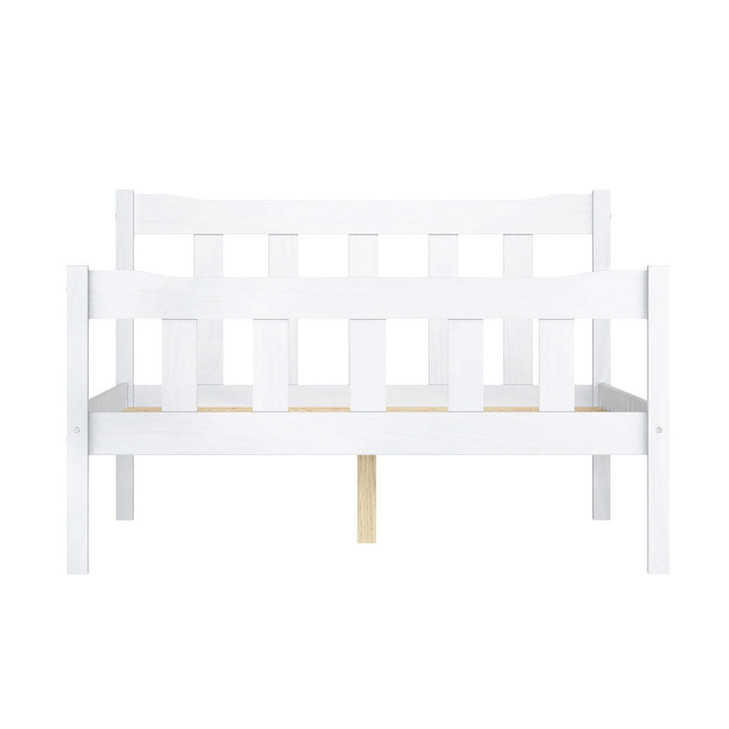 Havana White Double Bed