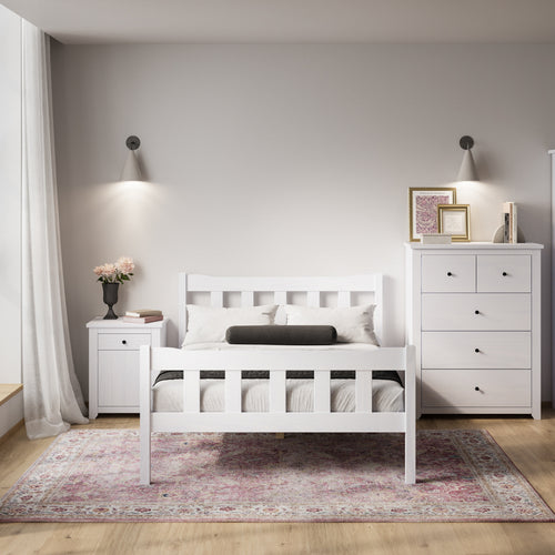 Havana White King Bed