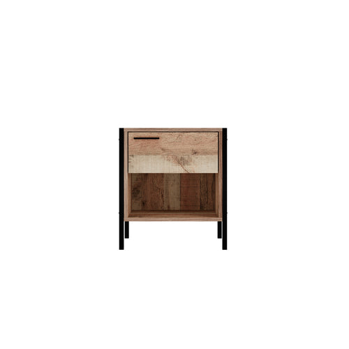 Hoxton Distressed Oak Effect Bedside Cabinet