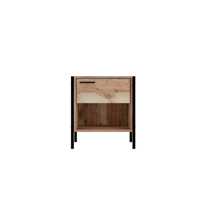 Hoxton Distressed Oak Effect Bedside Cabinet