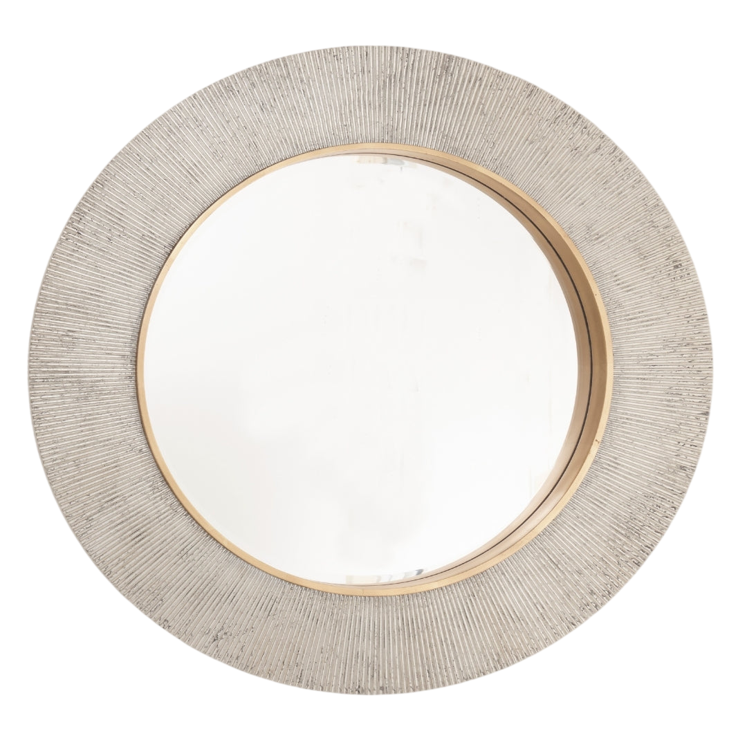 Jade Champagne Silver Finish Wall Mirror