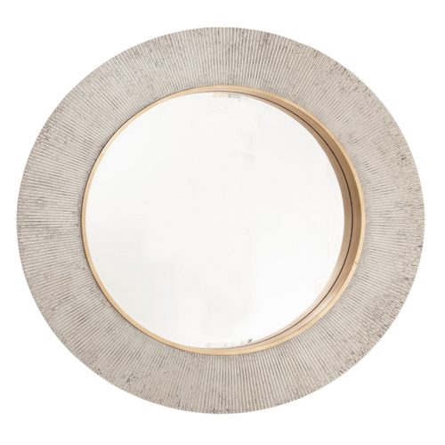 Jade Champagne Silver Finish Wall Mirror