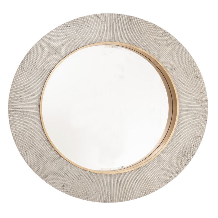 Jade Champagne Silver Finish Wall Mirror