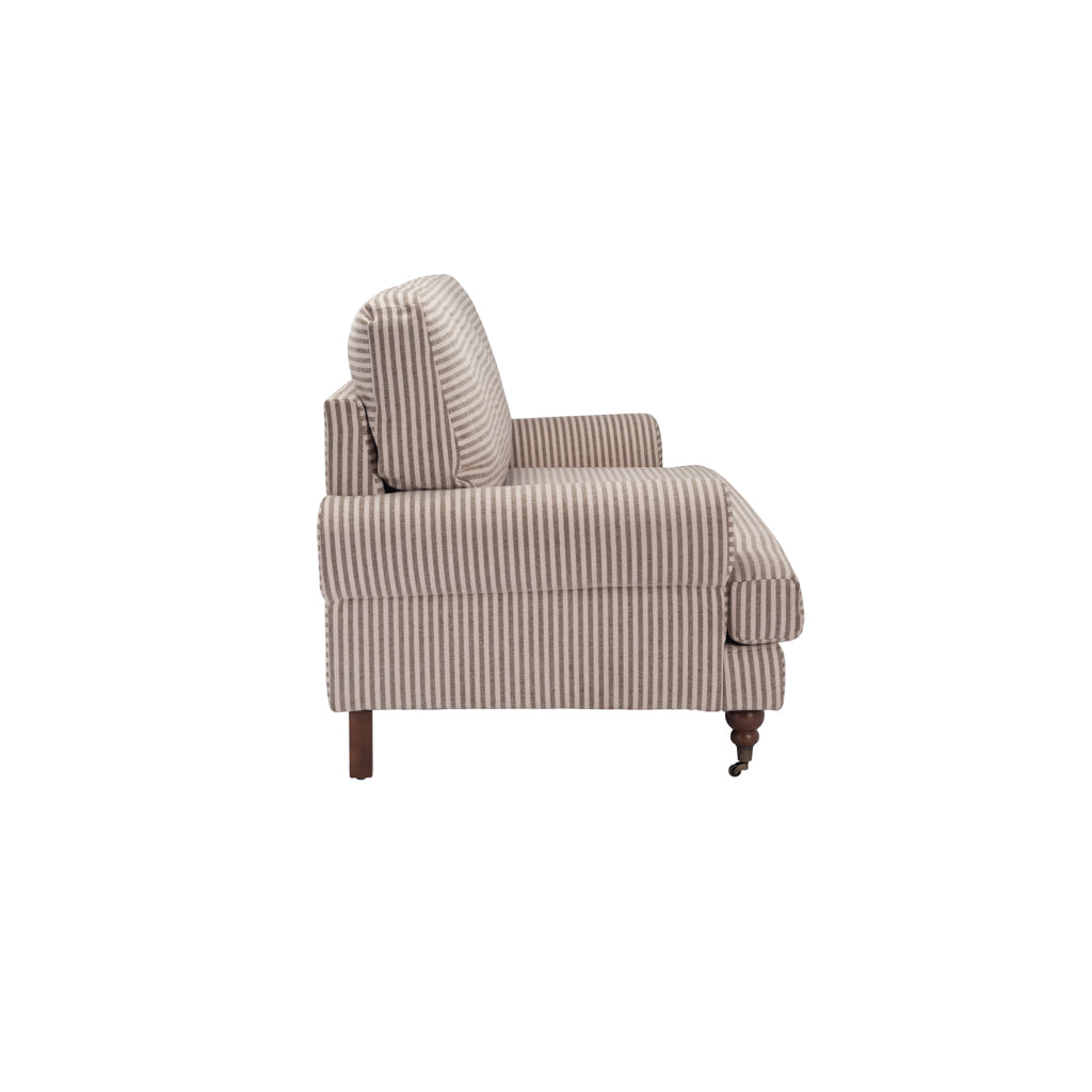 Kent Charcoal Stripe 2 Seater Sofa