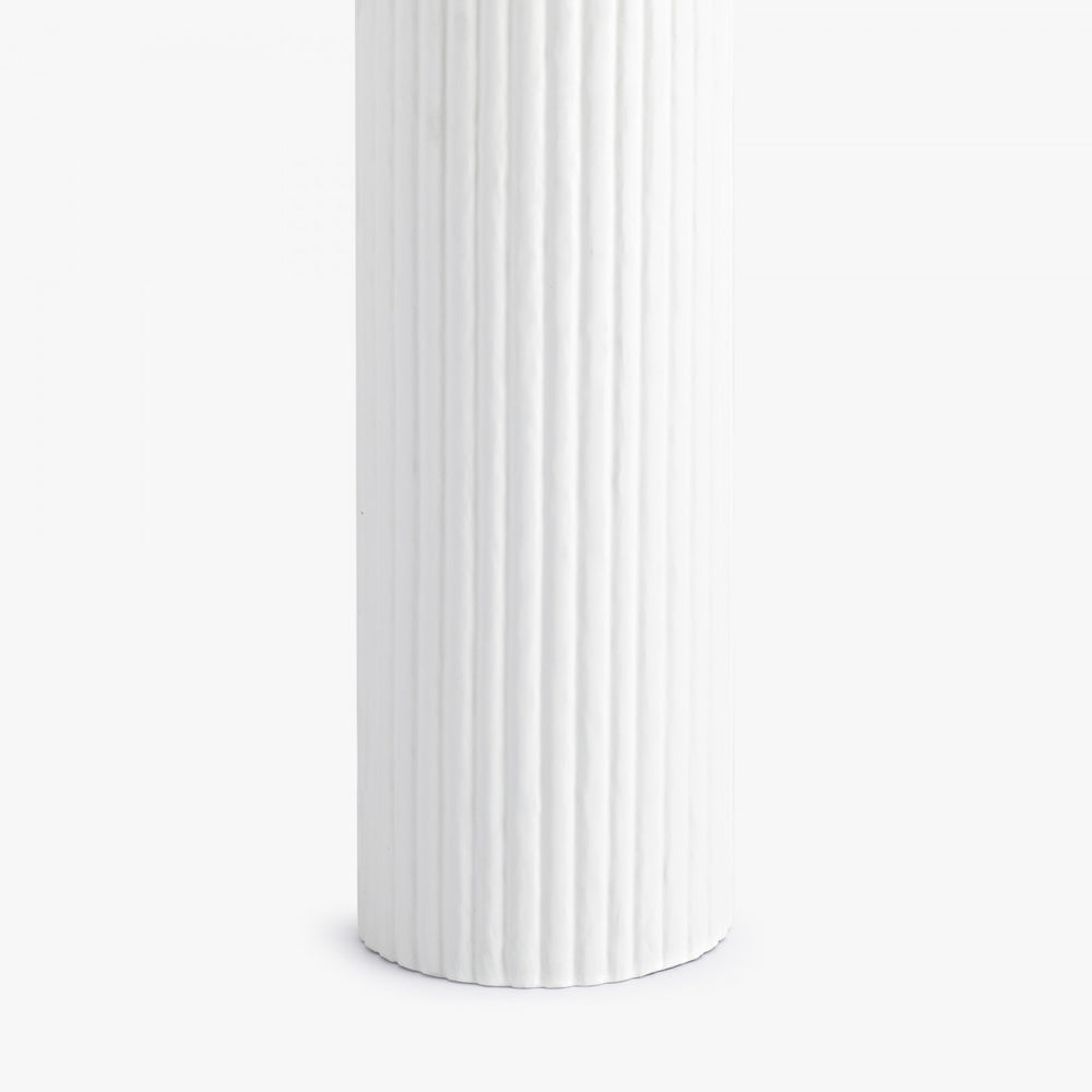 Lamp Large Ribbed Gesso