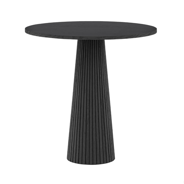 Leckford Ribbed Occasional Table Black Oak