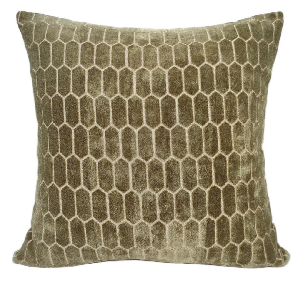 Malini Large Albie Olive Cushion