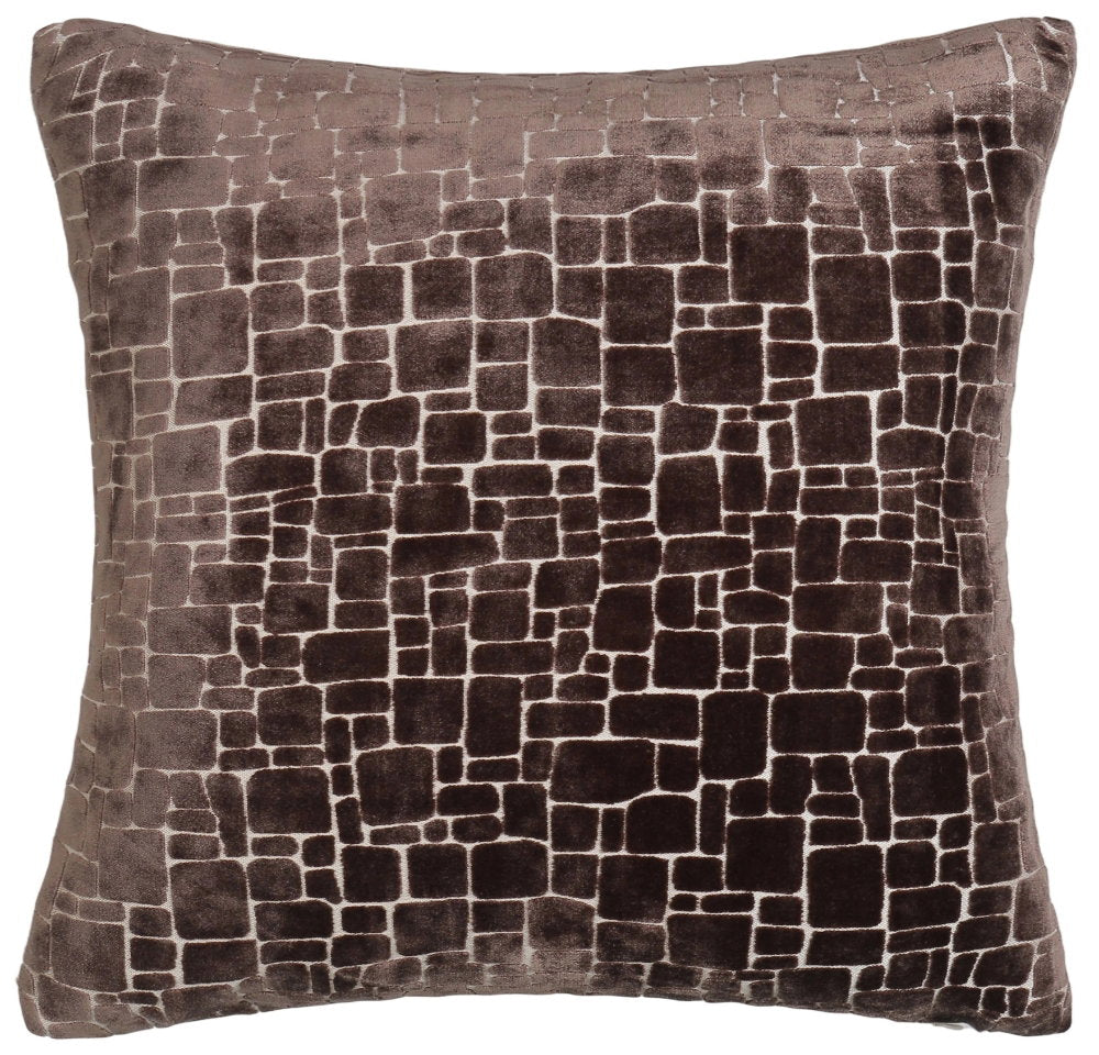 Malini Large Bergen Choc Cushion 