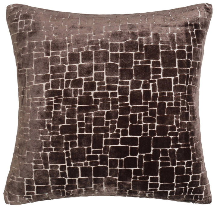 Malini Large Bergen Choc Cushion 