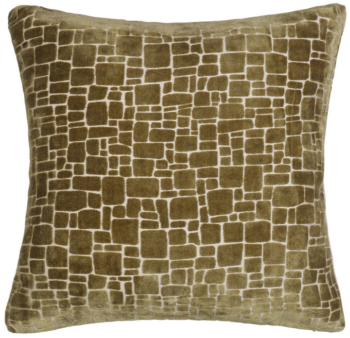 Malini Large Bergen Olive Cushion 