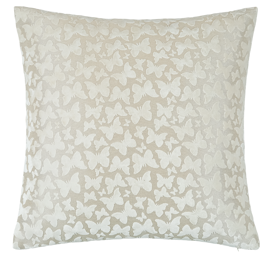 Malini Large Butterfly Ivory Cushion 
