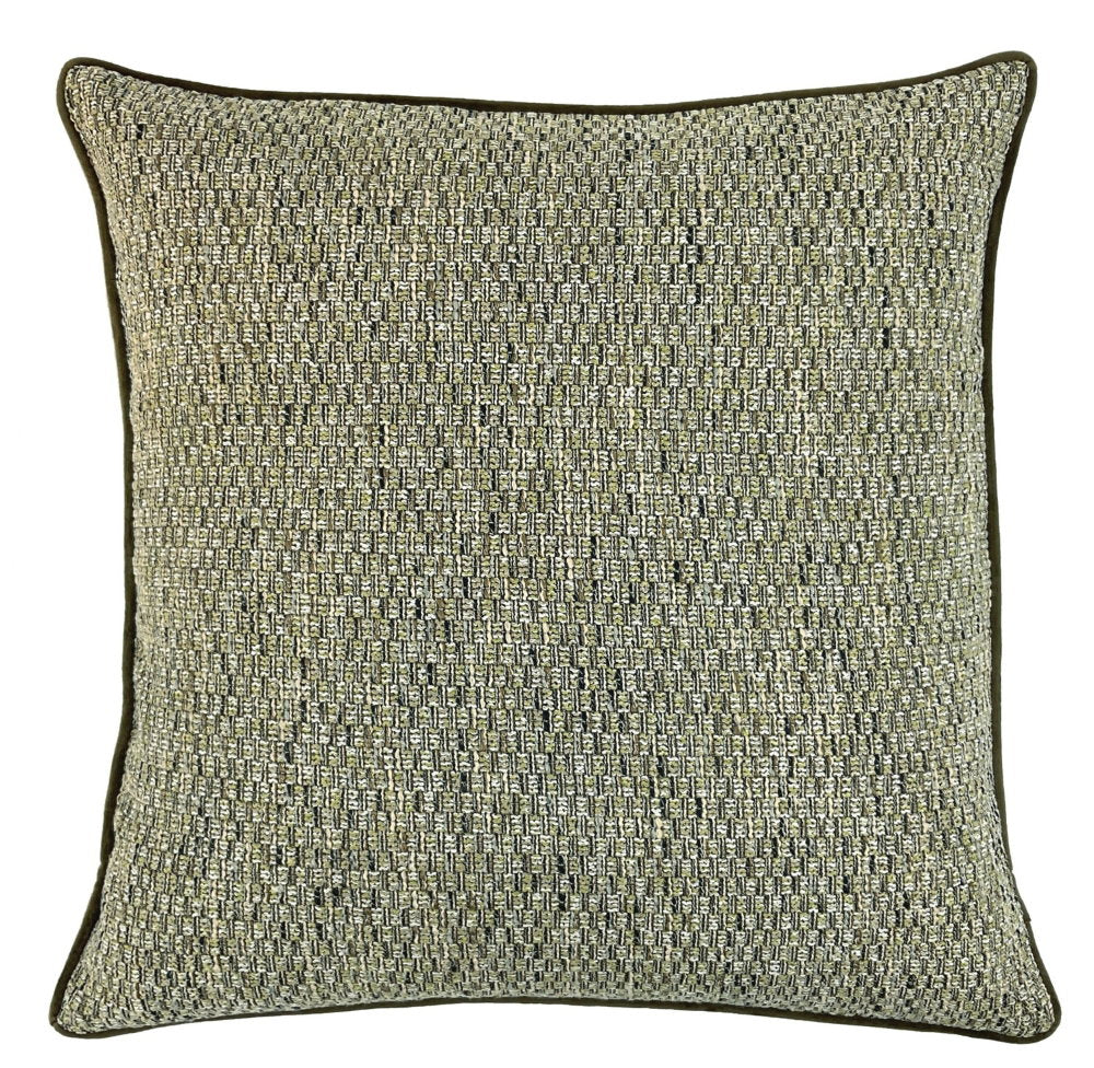 BASKETWEAVE MUSHROOM JAQ WEAVE WITH PIPING 56 X 56