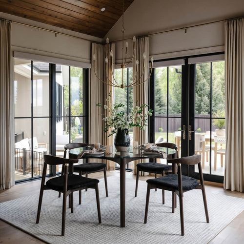 Ned Clear and Chocolate Dining Table