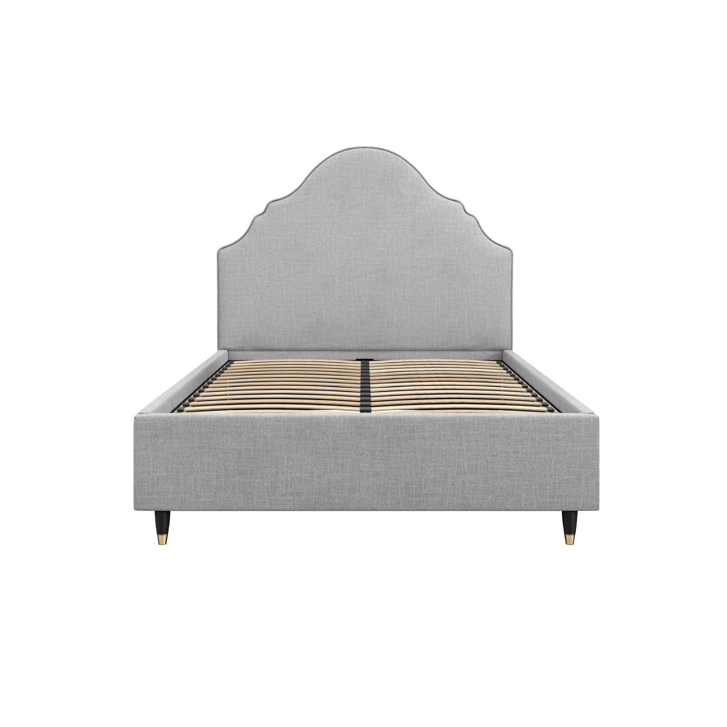 Quince Light Grey Kingsize Bed