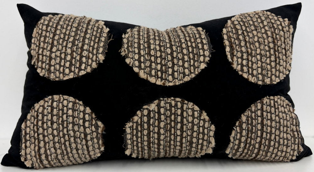 RCFP-DAKER-BLACK.jpg , Malini Daker Rectangle Black Cushion