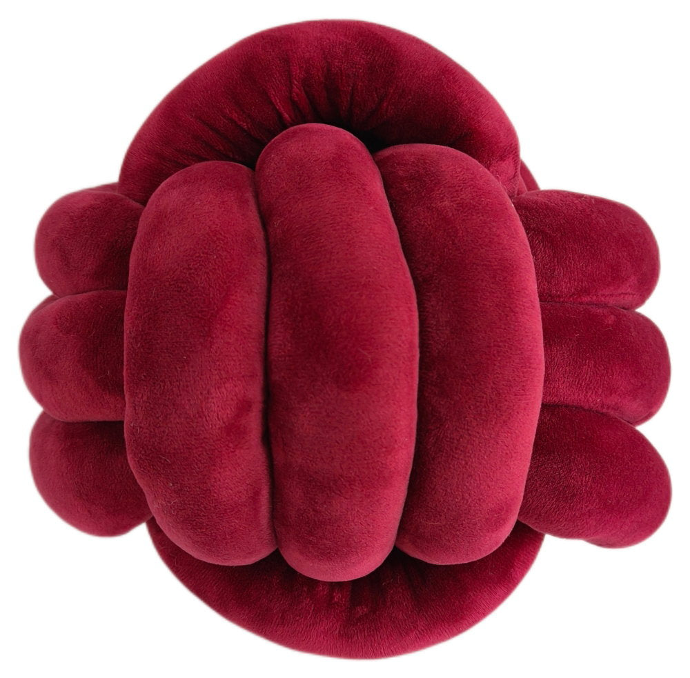 PM VELVET KNOT CUSHION FUSCHIA