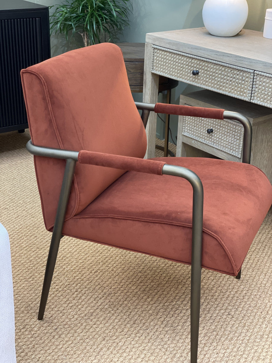 Campden Club Chair Rust Orange