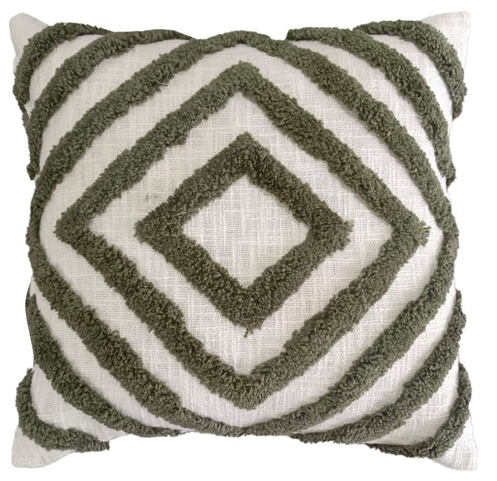 COTTON TUFTED DIAMOND DESIGN 43 X 43