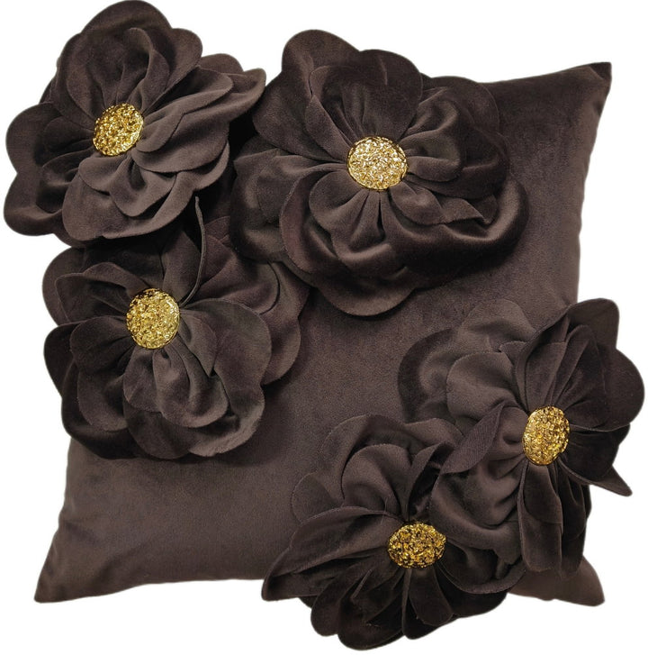 Paul Moneypenny Bloomingwonderful Choc Cushion