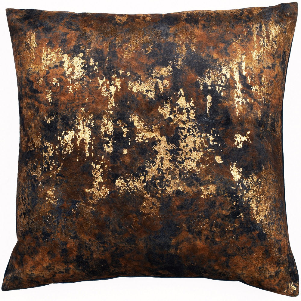METALLIC GOLD FOIL ON RUST AND GREEN 43 X 43 , METALLIC GOLD FOIL ON RUST AND GREEN 43 X 43