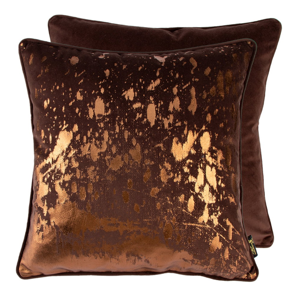 BRONZE FOIL SPLASH CUSHION ON CHOC 45 X 45 , BRONZE FOIL SPLASH CUSHION ON CHOC 45 X 45 , BRONZE FOIL SPLASH CUSHION ON CHOC 45 X 45