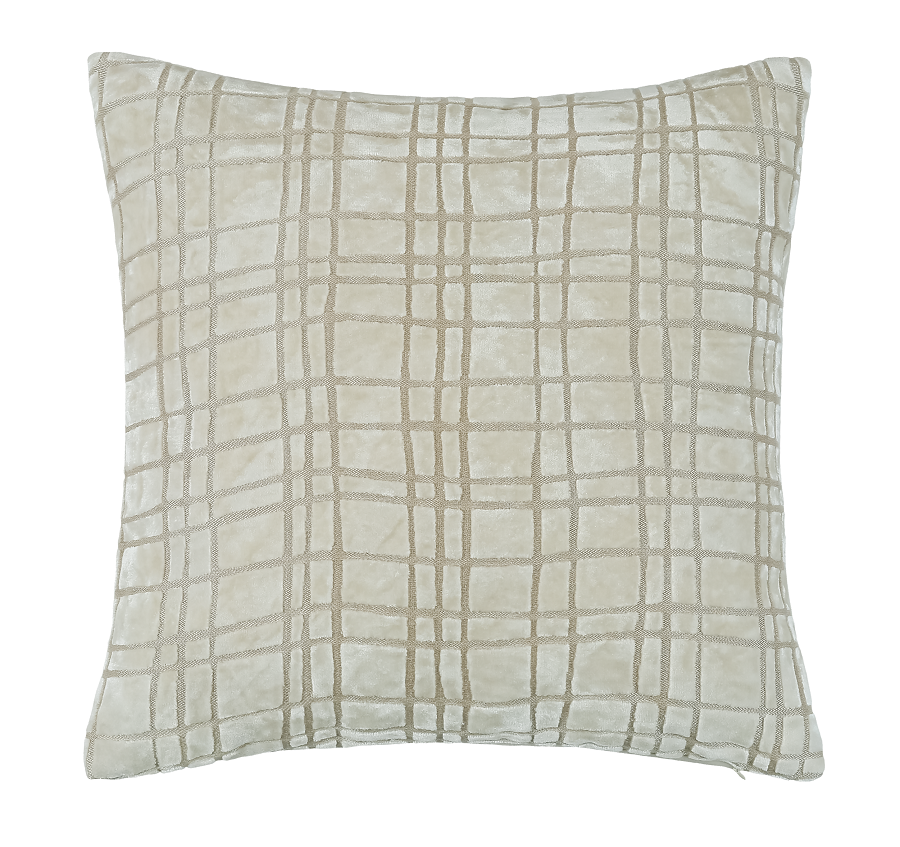 Paul MonneyPenny DrunkPlaid Ivory Cushion