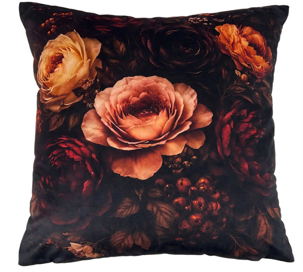 Malini Florance Rust Cushion  , Malini Florance Rust Cushion 
