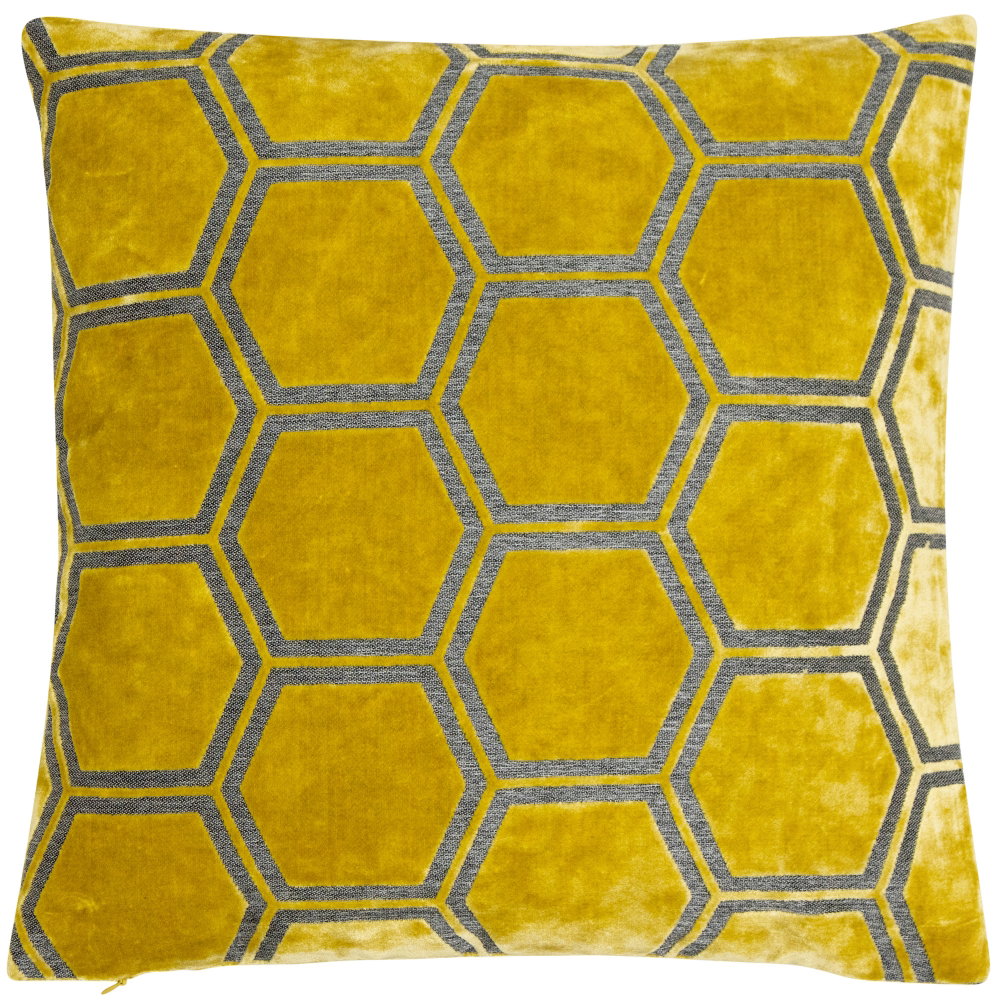 Malini (Fibre Filled) Ivor Mustard Cushion