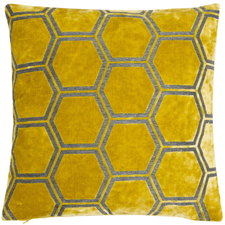 Malini (Fibre Filled) Ivor Mustard Cushion
