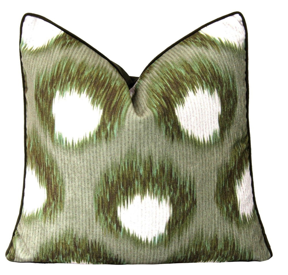 OLIVE IKAT PRINT SAGE 45 X 45