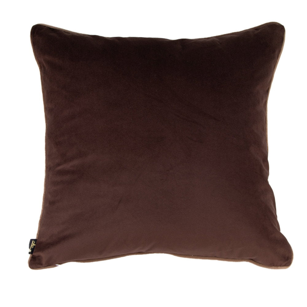 Paul Moneypenny Twofaced Choc And Taupe Cushion