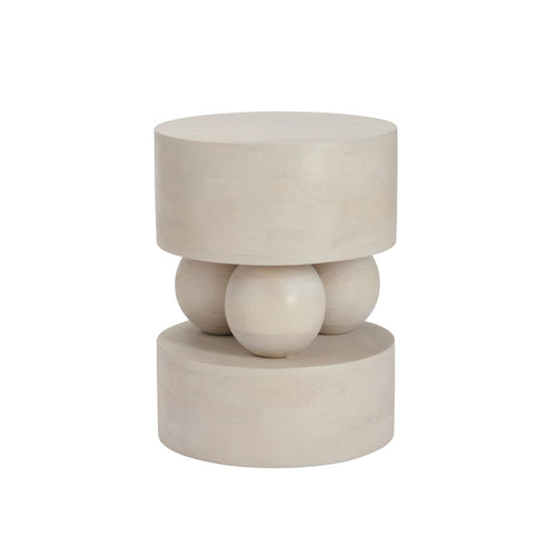 Sachi White Side Table