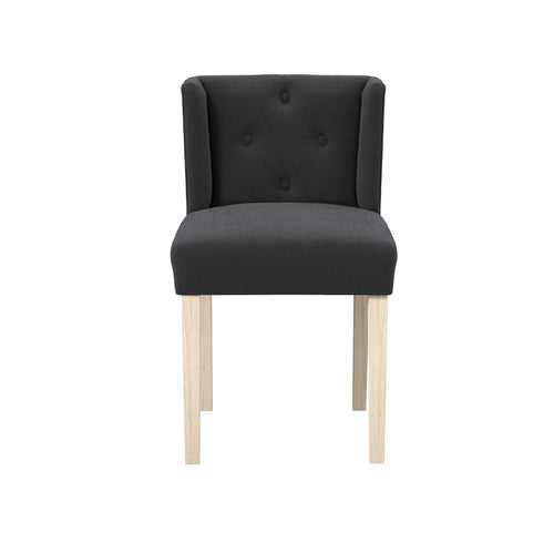 Shay Anthracite Winged Dining Chair Without Arms