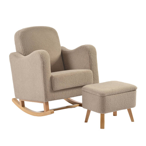 Soother Nursing Chair and Footstool Biscuit Ted