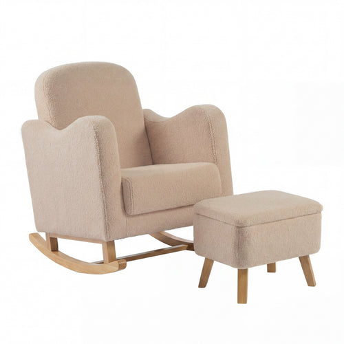 Soother Nursing Chair and Footstool Oat Ted