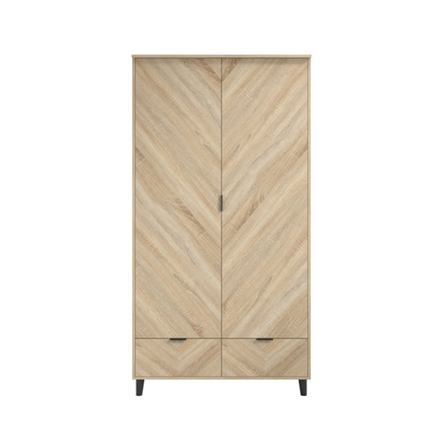 Stockholm Chevron Double Wardrobe
