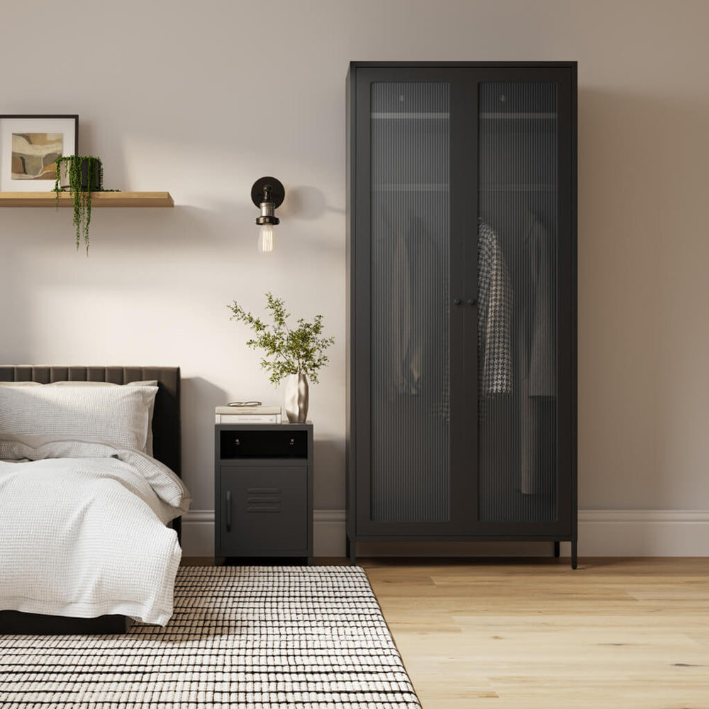 Storm Black 2 Door Wardrobe