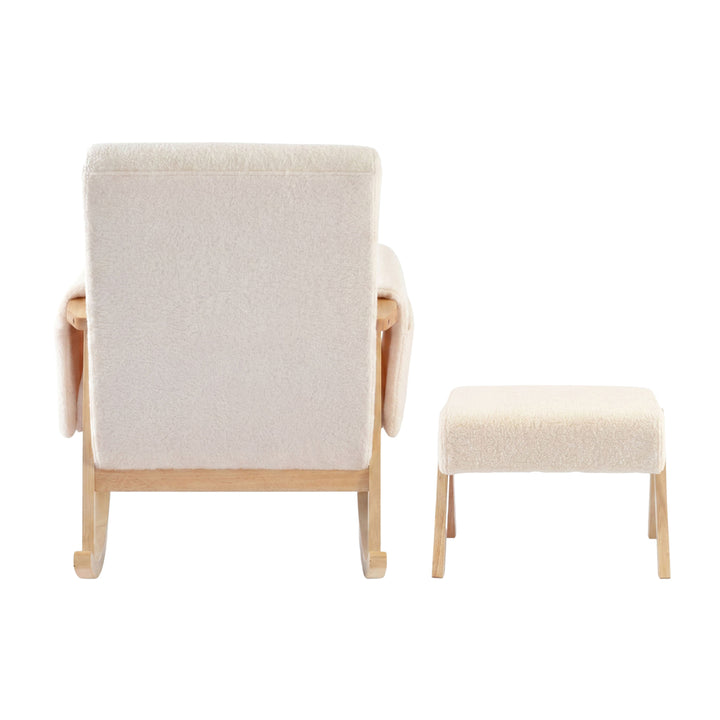 Storyteller Nursing Chair and Footstool Off White Ted