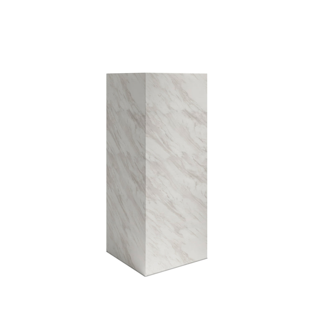 Sur White Marble Large Pedestal