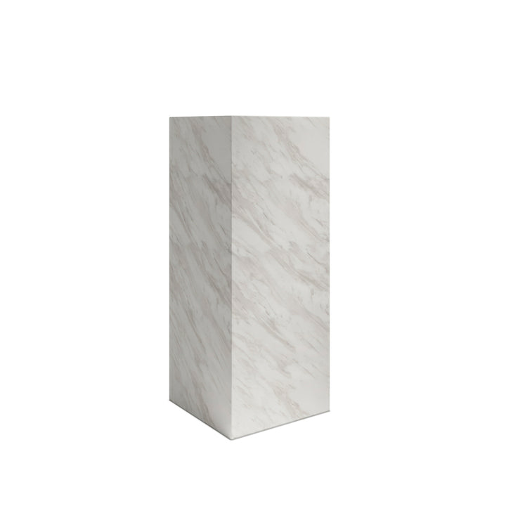 Sur White Marble Large Pedestal