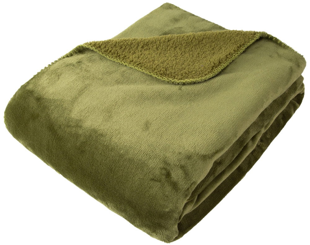 SOFTEST FLEECE THROW OLIVE 150 X 200 , SOFTEST FLEECE THROW OLIVE 150 X 200