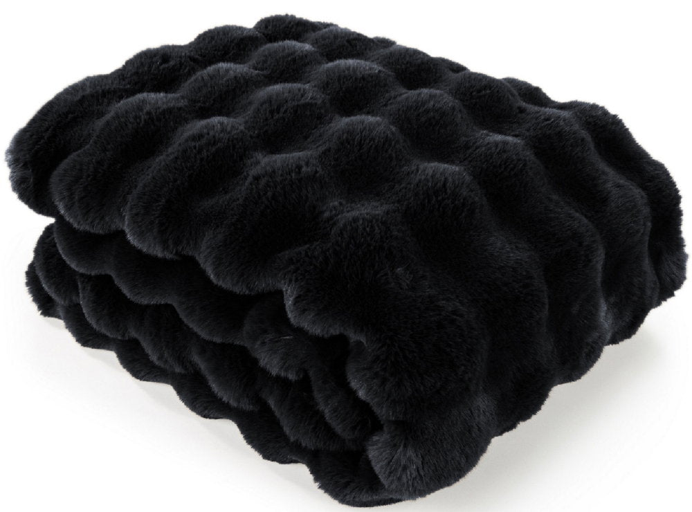 Malini Raffles Black Throw