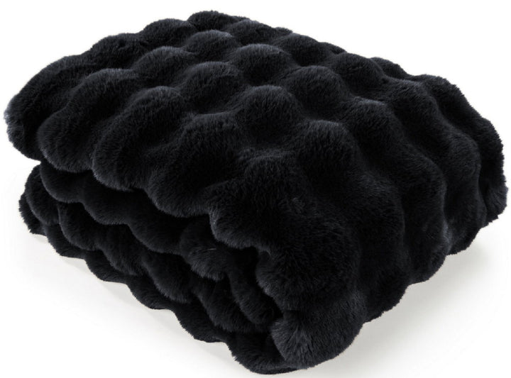 Malini Raffles Black Throw