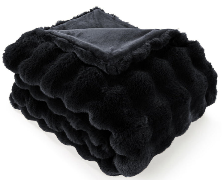 Malini Raffles Black Throw , Malini Raffles Black Throw , Malini Raffles Black Throw