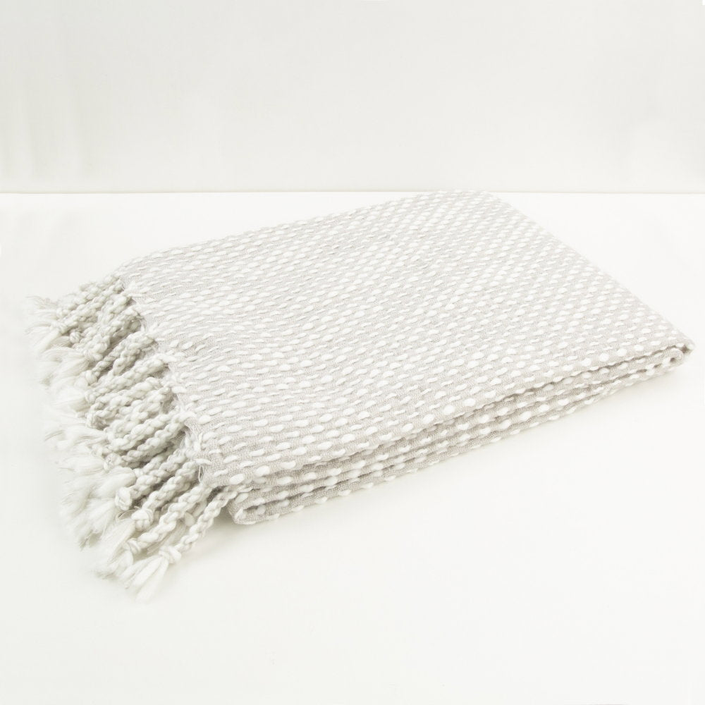 Malini Raindrops Silver Throw