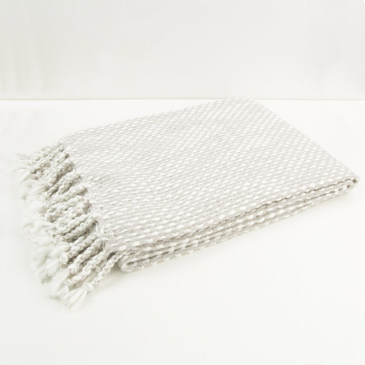 Malini Raindrops Silver Throw
