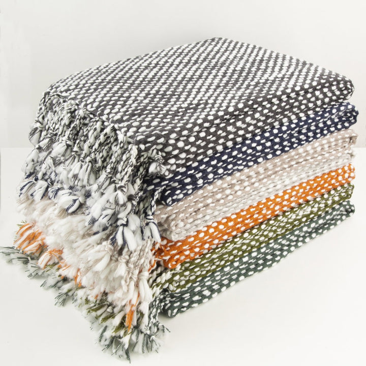 Malini Raindrops Slate Throw